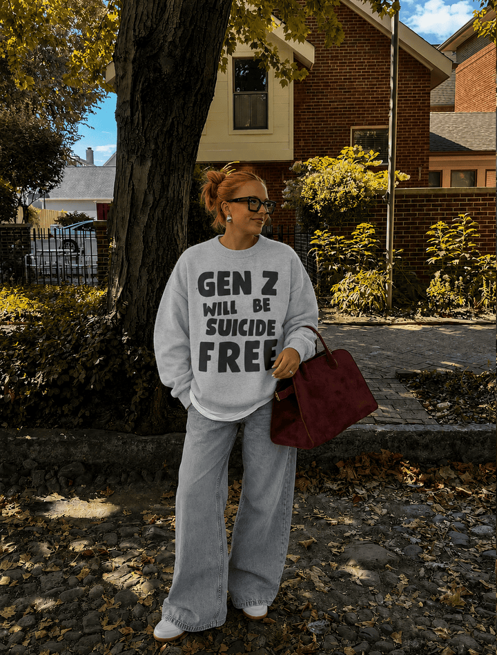 "Gen Z Will Be Suicide Free" Crewneck Sweatshirt