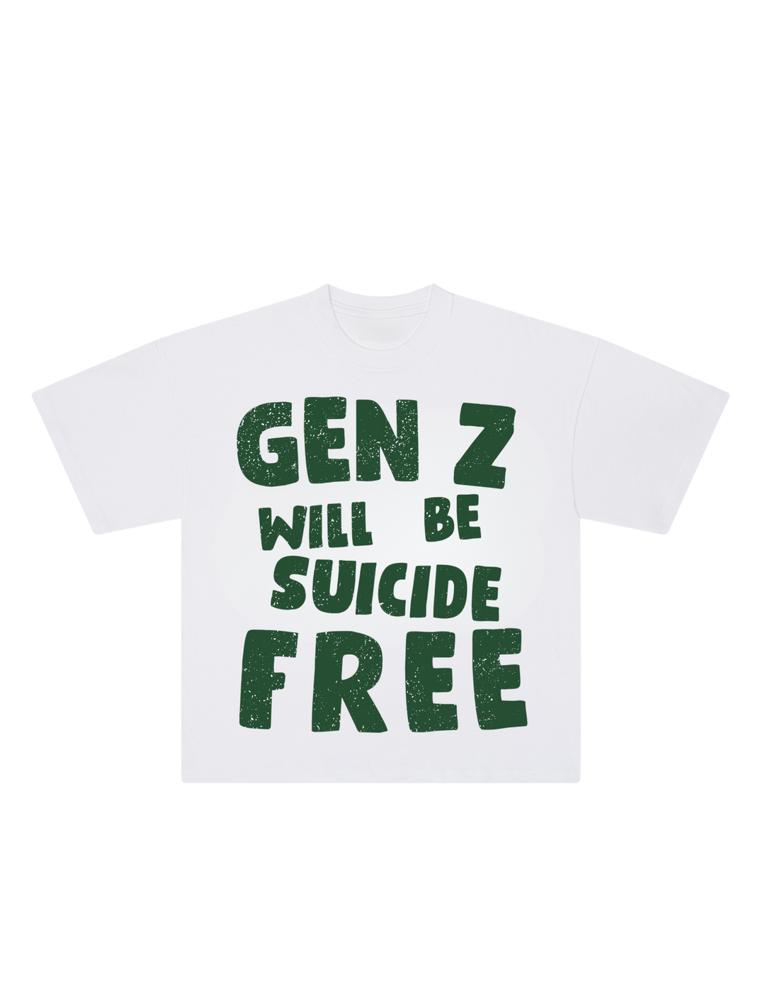 GEN Z WILL BE SUICIDE FREE TEE - VINTAGE GREEN