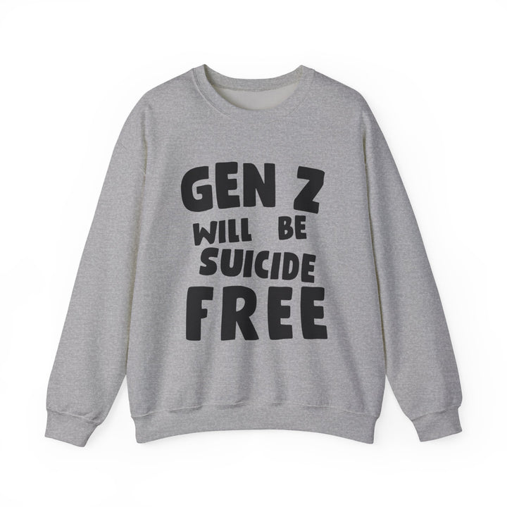 "Gen Z Will Be Suicide Free" Crewneck Sweatshirt
