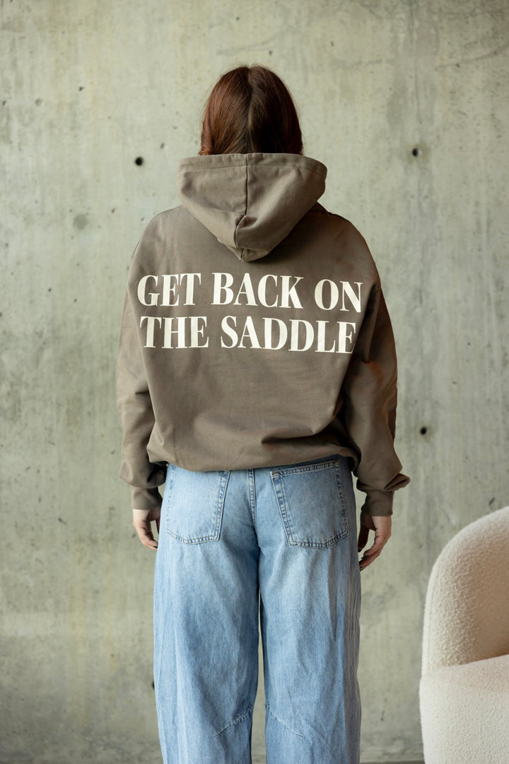 "GET BACK ON THE SADDLE" HOODIE