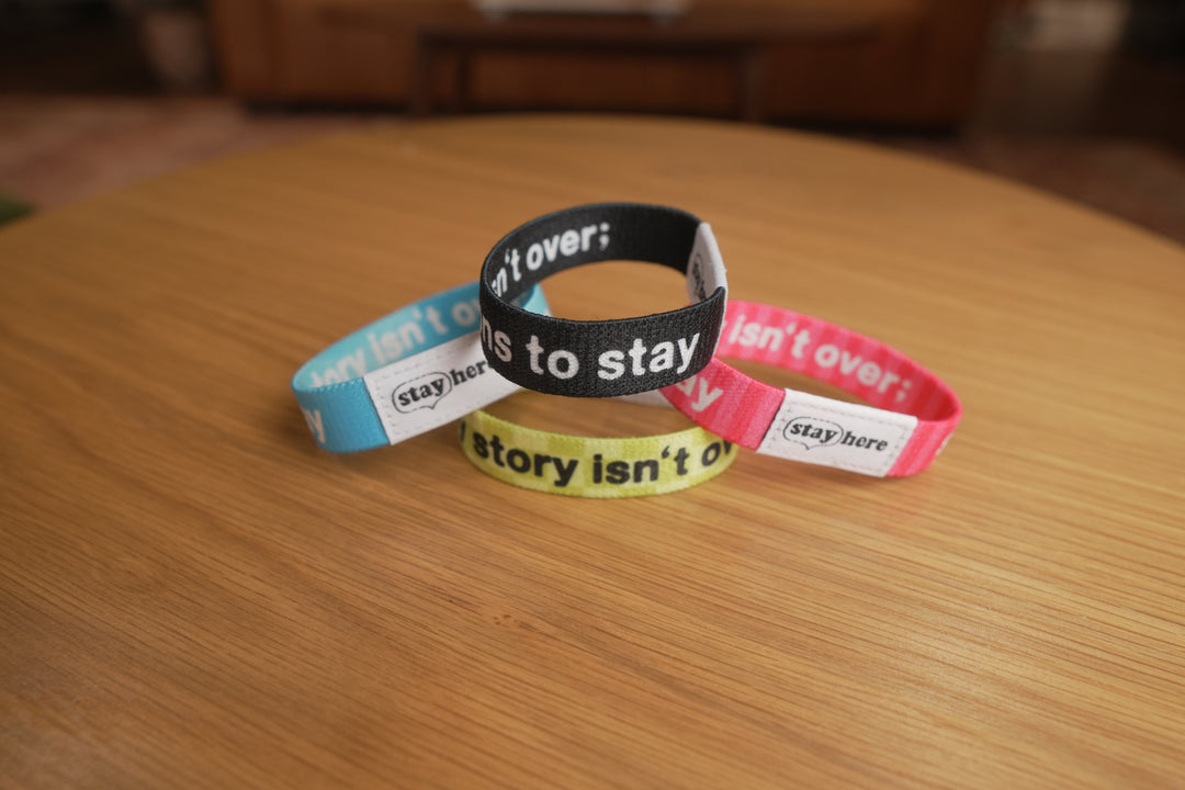 Stay Here Lifeline Bracelets: Sky Blue
