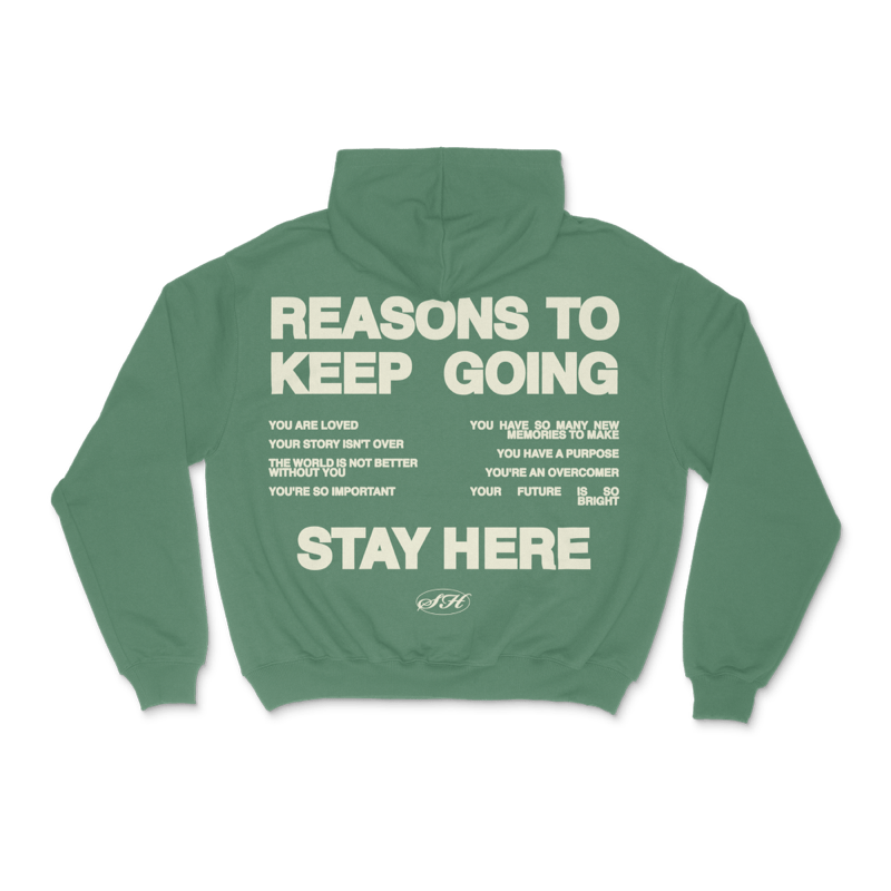 "IT GETS BETTER" HOODIE - STONE WASHED GREEN