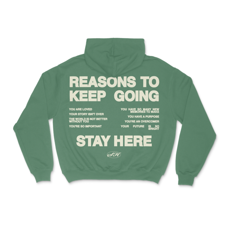 "IT GETS BETTER" HOODIE - STONE WASHED GREEN