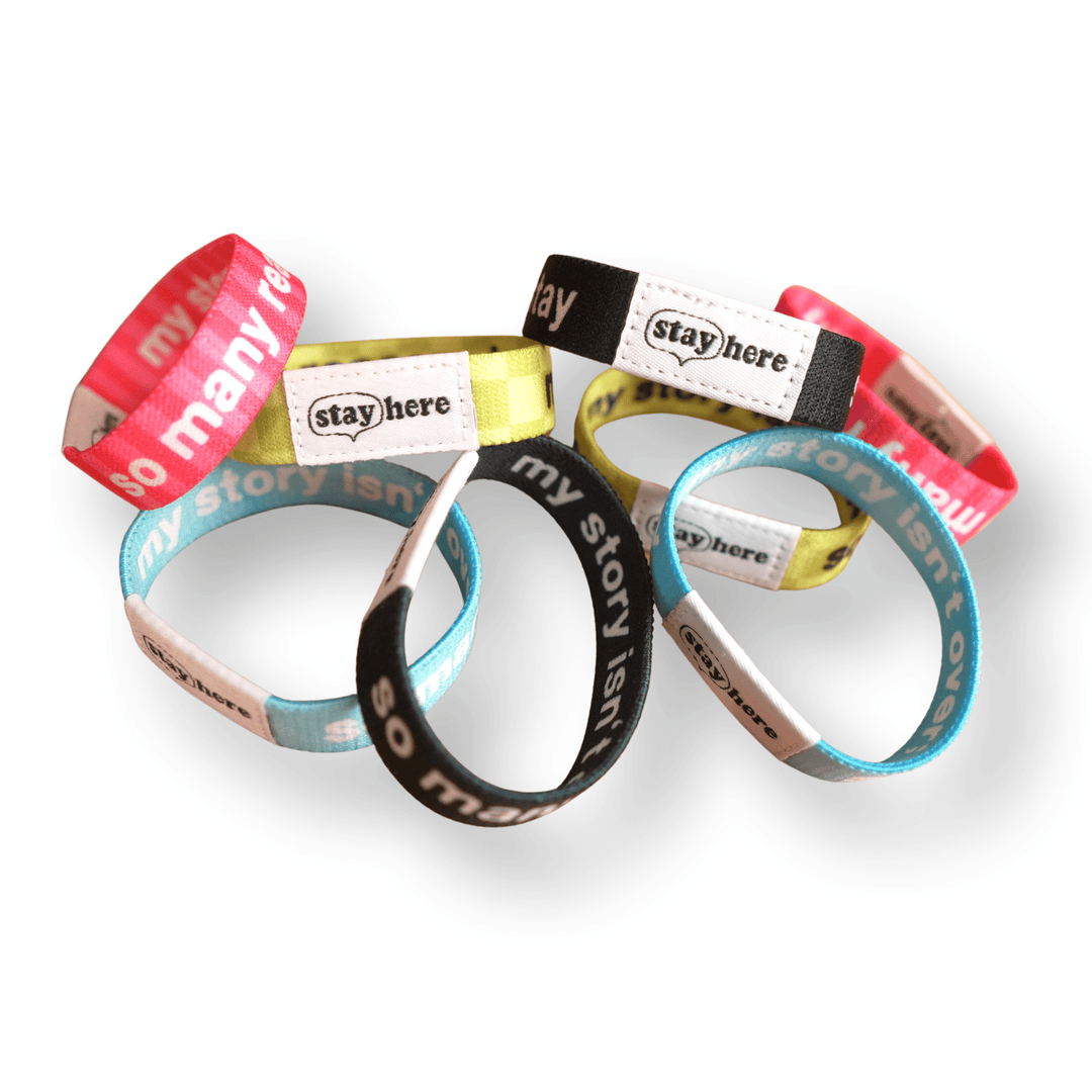 Stay Here Lifeline Bracelets: Black