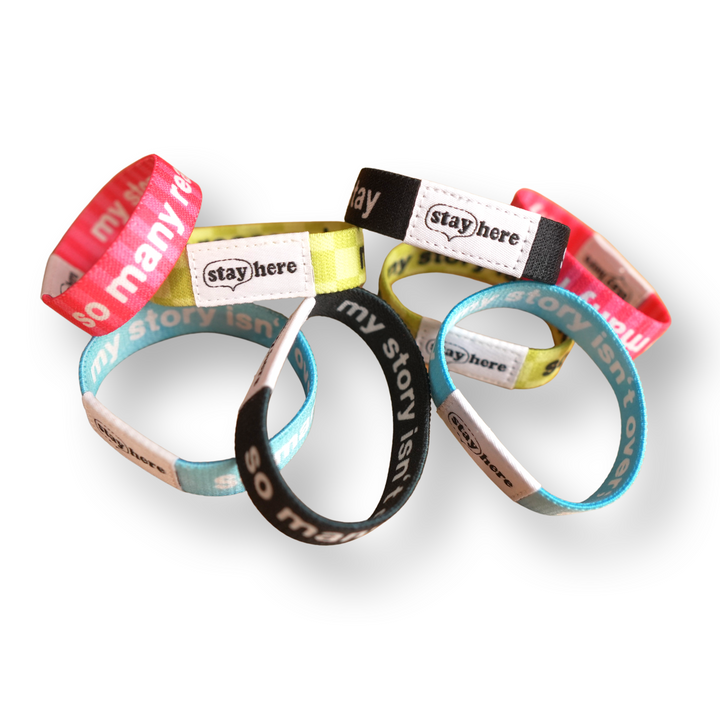 Stay Here Lifeline Bracelets: Sky Blue