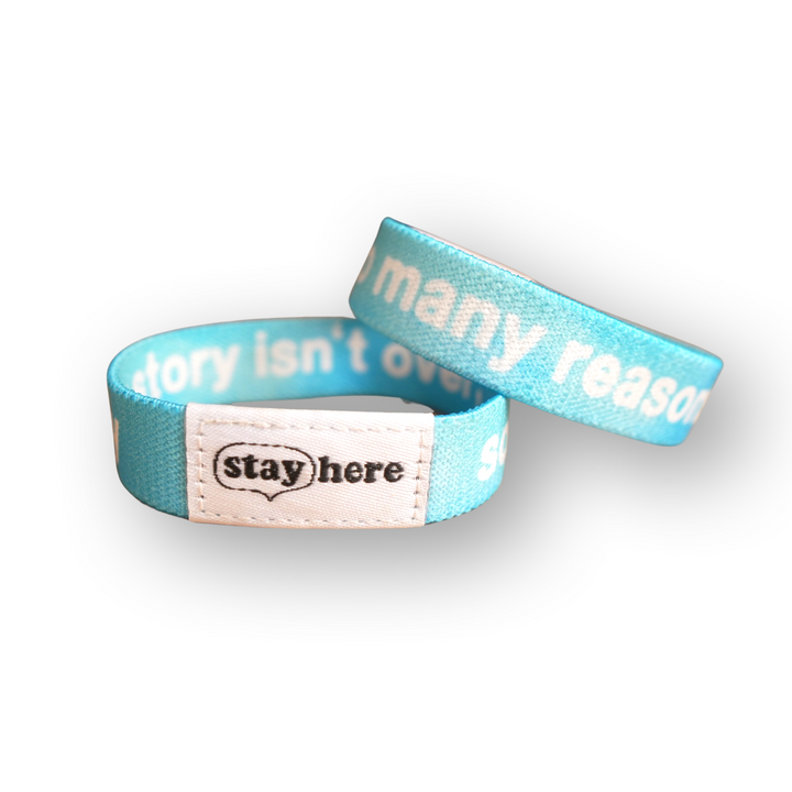Stay Here Lifeline Bracelets: Sky Blue