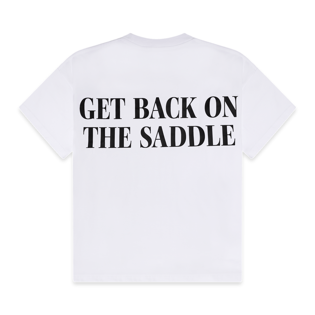 "GET BACK ON THE SADDLE" TEE - Stay Here