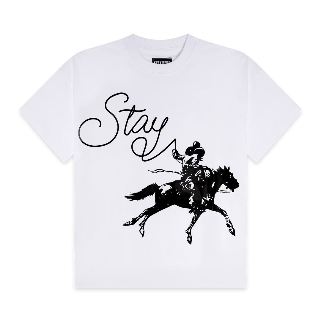 "GET BACK ON THE SADDLE" TEE