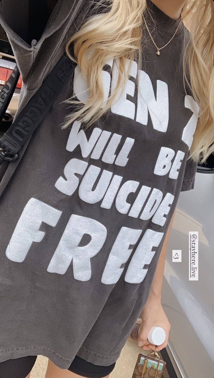 gen z will be suicide free - black tee – Stay Here